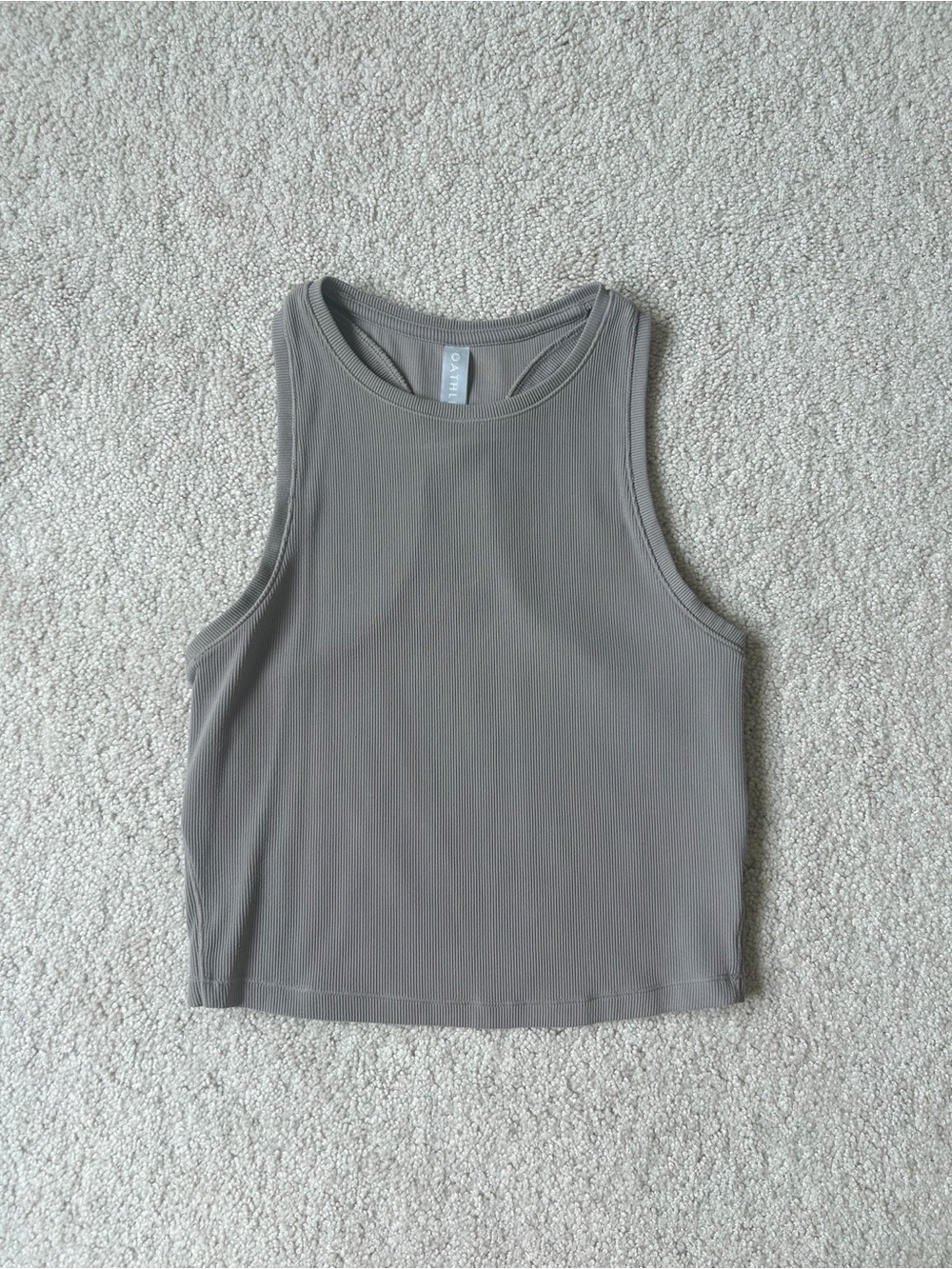 Athleta Shanti Ribbed Cropped Tank Top